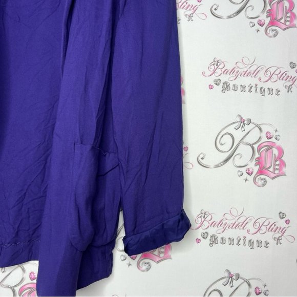 Talula Aritzia blazer purple business casual rare retro 2000s y2k. Size 2. - Picture 3 of 8